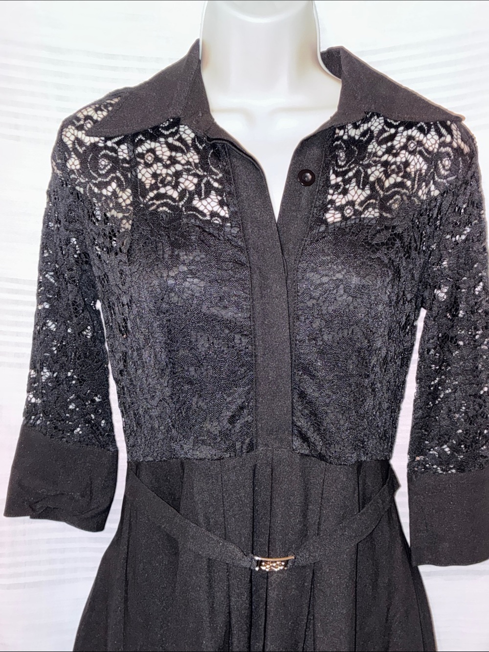 Missmay Black Dress with Lace Top, Size S, - Picture 3 of 10